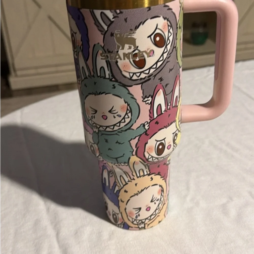 Stanley 40 oz Labubu Quencher Tumbler Pink No Straw - Picture 1 of 3